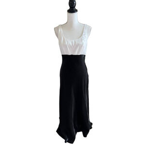 Alex black and white shimmery evening cocktail dress size 8